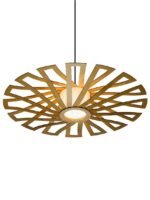 Natural DISCUS lampshade, wood ceiling light, Scandinavian pendant, BRADA, wood lamp, plywood chandelier, wood pendant light, wood light 02