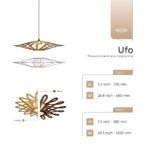 Ufo wood & glass ceiling light - Image 17