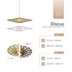 Discus wood & glass Flush mount ceiling light - Image 7