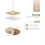 Portal wood & glass ceiling light - Image 11