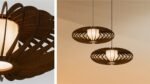 Ellipse wood & glass ceiling light - Image 8