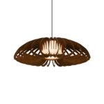 Lotus wood & glass ceiling light - Image 6