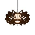 Peony wood & glass ceiling light - Image 7