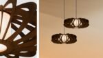 Peony wood & glass ceiling light - Image 10