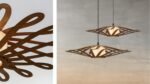 Ufo wood & glass ceiling light - Image 14