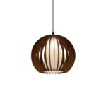 Orb wood & glass ceiling light - Image 7