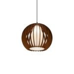 Orb wood & glass ceiling light - Image 6