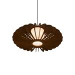 Pattypan wood & glass ceiling light - Image 6