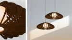 Pattypan wood & glass ceiling light - Image 10