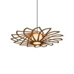 Sunflower wood & glass ceiling light - Image 6