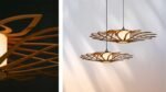 Sunflower wood & glass ceiling light - Image 13