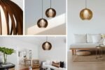 Orb wood & glass ceiling light - Image 11