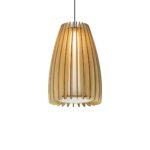 Capsulle wood & glass ceiling light
