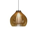 Drop wood & glass ceiling light - Image 2