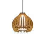 Drop wood & glass ceiling light
