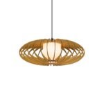 Ellipse wood & glass ceiling light - Image 2