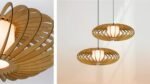 Ellipse wood & glass ceiling light - Image 4