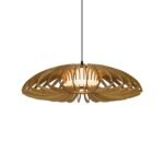 Lotus wood & glass ceiling light