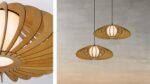 Pattypan wood & glass ceiling light - Image 5