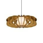 Peony wood & glass ceiling light - Image 2
