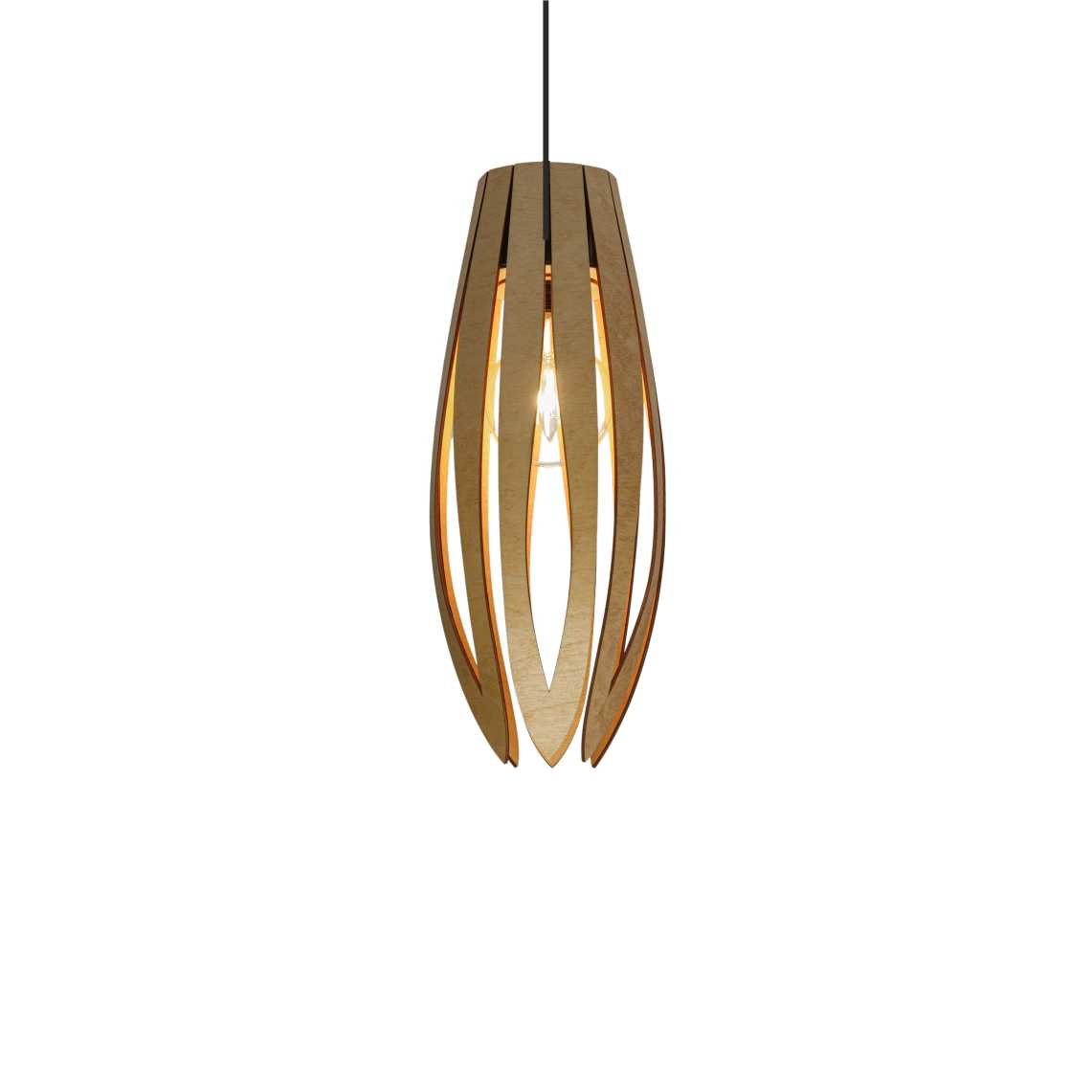 Natural PLANT lampshade, wood ceiling light, Scandinavian pendant, BRADA, wood lamp, plywood chandelier, wood pendant light, wood light Plant wood ceiling light - Image 1