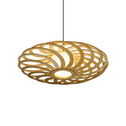 Portal wood & glass ceiling light