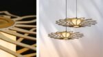 Sunflower wood & glass ceiling light - Image 12