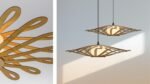 Ufo wood & glass ceiling light - Image 16