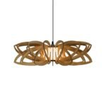Waterlilly wood & glass ceiling light - Image 2