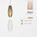Plant wood ceiling light - Image 13