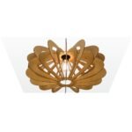 Peony Flush mount wood ceiling light