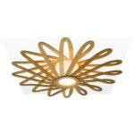 Ufo wood & glass Flush mount ceiling light