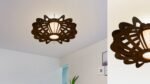 Peony wood & glass Flush mount ceiling light - Image 6