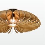 Lotus Flush mount wood ceiling light - Image 2