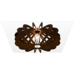 Peony Flush mount wood ceiling light - Image 4