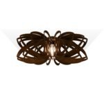 Waterlily flush mount wood ceiling light - Image 4