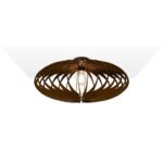Ellipse Flush mount wood ceiling light - Image 4