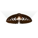 Lotus Flush mount wood ceiling light - Image 4