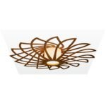 Sunflower wood & glass Flush mount ceiling light - Image 4