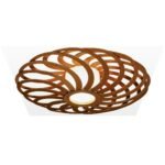 Portal wood & glass Flush mount ceiling light - Image 4