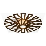 Discus wood & glass Flush mount ceiling light - Image 4