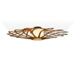 Sunflower wood & glass Flush mount ceiling light - Image 5