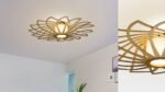 Sunflower wood & glass Flush mount ceiling light - Image 3