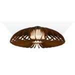 Lotus wood & glass Flush mount ceiling light - Image 4