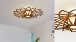 Sunflower wood & glass Flush mount ceiling light - Image 6