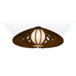 Pattypan wood & glass Flush mount ceiling light - Image 4