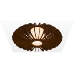 Pattypan wood & glass Flush mount ceiling light - Image 5