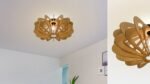 Peony Flush mount wood ceiling light - Image 3