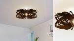 Waterlily flush mount wood ceiling light - Image 6