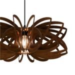 Waterlily wood ceiling light - Image 7